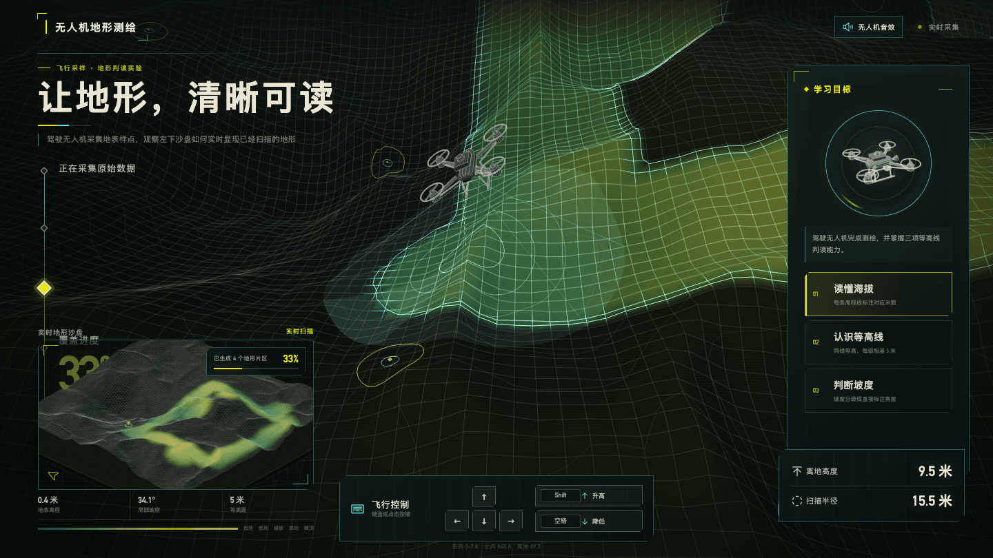《无人机地形测绘》项目页面预览